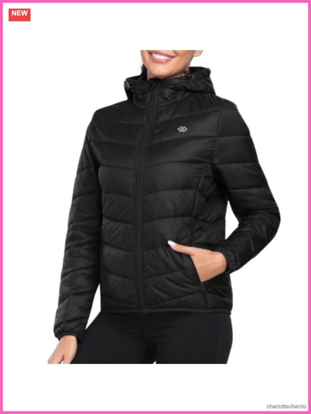 Women's Hooded Quilted Puffer Jacket Waterproof Warm Coat